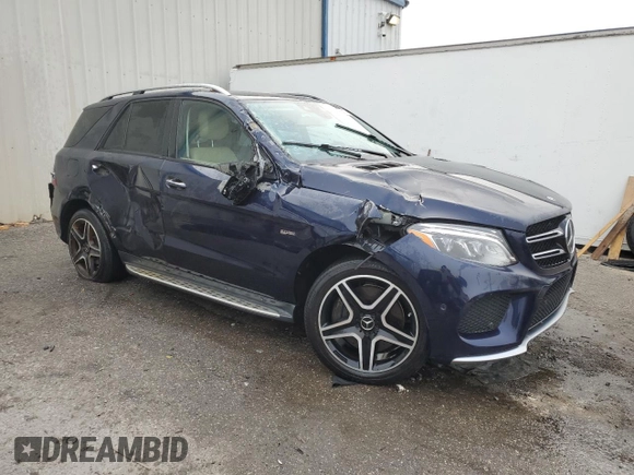 2018 Mercedes-Benz GLE 43 AMG with VIN 4JGDA6EB4JB028137, listed as a Copart auction lot 43580115 with 58,724 mi miles and Salvage Title. Bid and sale history available at DreamBid. Image 4.