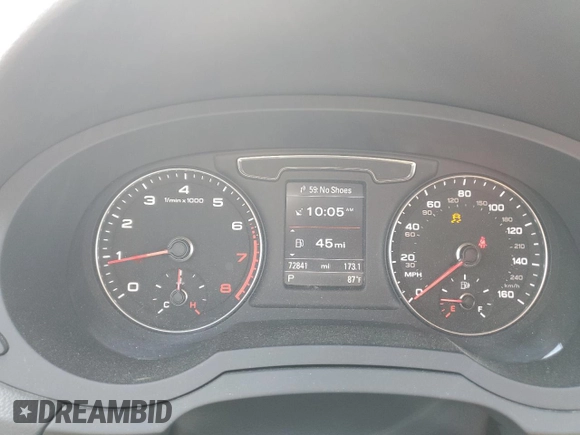 2017 Audi Q3 Prestige with VIN WA1GCCFS7HR007531, listed as a Copart auction lot 62000965 with 72,841 mi miles and Salvage title. Bid and sale history available at DreamBid. Image 9.