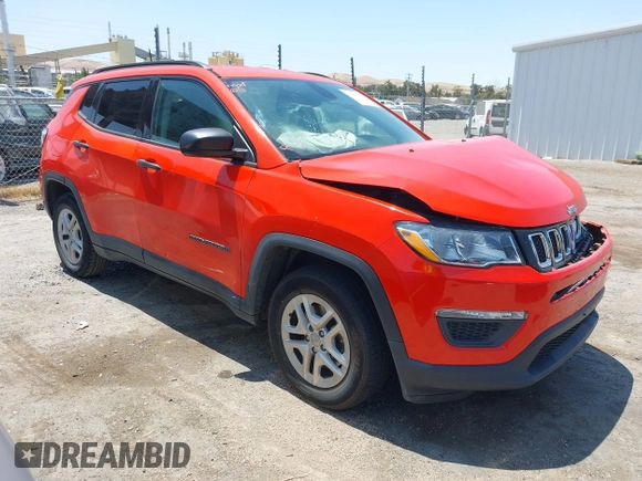 2018 Jeep Compass Sport с VIN 3C4NJCAB7JT123223, выставлен на аукционе IAAI как лот 42441627 с пробегом 90 273 миль миль и . История ставок и продаж доступна на DreamBid. Изображение 1.