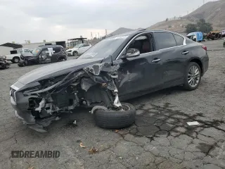 2024 Infiniti Q50 Luxe with VIN JN1EV7BR2RM630851, listed as a Copart auction lot 42879115 with 22,455 mi miles and Salvage title. Bid and sale history available at DreamBid. Image 1.