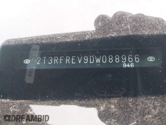 2013 Toyota RAV4 XLE с VIN 2T3RFREV9DW088966, выставлен на аукционе IAAI как лот 42295186 с пробегом 90 979 миль миль и . История ставок и продаж доступна на DreamBid. Изображение 9.