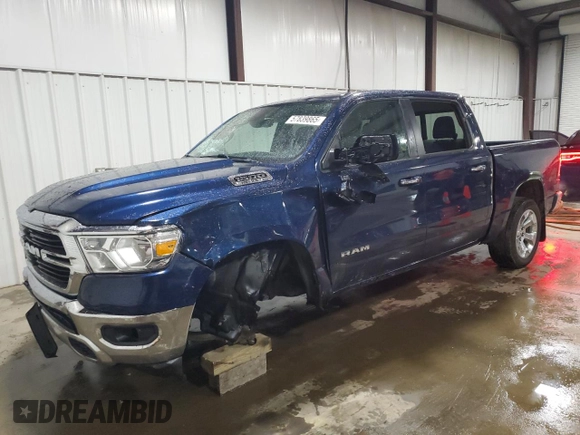 2019 Ram 1500 Big Horn z VIN 1C6SRFFT1KN803206, wystawiony jako Copart lot #57839865 z przebiegiem 58 349 mil mil oraz Szkoda całkowita • Salvage title. Historia ofert i sprzedaży dostępna na DreamBid. Obrazek 1.