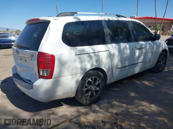 2014 Kia Sedona EX with VIN KNDMH4C75E6547862, listed as a IAAI auction lot 42158784 with Not Provided miles and . Bid and sale history available at carsss.com. Image 4.