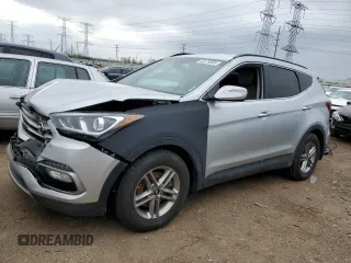 2018 Hyundai Santa Fe 2.4L with VIN 5XYZU3LB0JG504778, listed as a Copart auction lot 53379505 with Not provided miles and Salvage title. Bid and sale history available at DreamBid. Image 1.