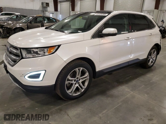 2015 Ford Edge Titanium with VIN 2FMTK4K97FBB12839, listed as a Copart auction lot 52435305 with 166,628 mi miles and Salvage Title. Bid and sale history available at carsss.com. Image 1.