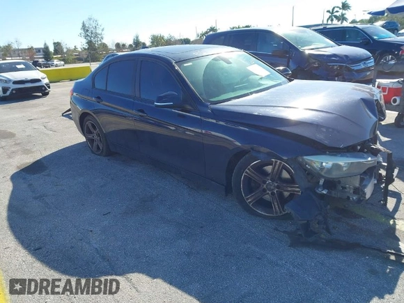 2015 BMW 3 Series 328i with VIN WBA3A5G55FNS91189, listed as a IAAI auction lot 41296279 with 115,120 mi miles. Bid and sale history available at carsss.com. Image 1.