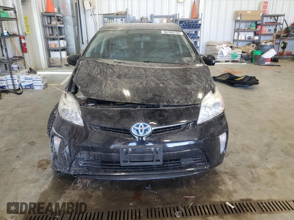 2012 Toyota Prius One with VIN JTDKN3DU2C5476346, listed as a Copart auction lot 50169135 with 127,810 mi miles and Non Repairable. Bid and sale history available at carsss.com. Image 5.