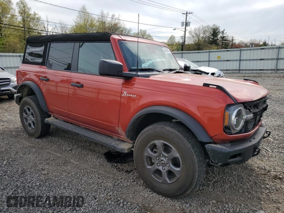 2024 Ford Bronco Big Bend z VIN 1FMDE7BH7RLA10353, wystawiony jako Copart lot #54209345 z przebiegiem 10 606 mil mil oraz Szkoda całkowita • Salvage title. Historia ofert i sprzedaży dostępna na DreamBid. Obrazek 4.