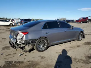 2018 Genesis G90 5.0L Ultimate with VIN KMHG54JH6JU046451, listed as a Copart auction lot 86765524 with 84,934 mi miles and Salvage Title. Bid and sale history available at carsss.com. Image 3.
