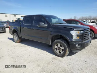 2015 Ford F-150 XLT with VIN 1FTEW1EFXFKD15991, listed as a Copart auction lot 55333551 with 0 mi miles and Salvage Title. Bid and sale history available at carsss.com. Image 4.