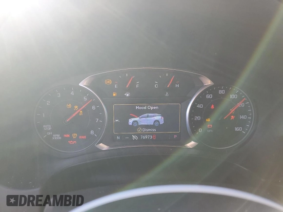 2020 GMC Terrain SLE with VIN 3GKALTEV5LL124987, listed as a Copart auction lot 41757705 with 76,973 mi miles and Salvage Title. Bid and sale history available at DreamBid. Image 9.