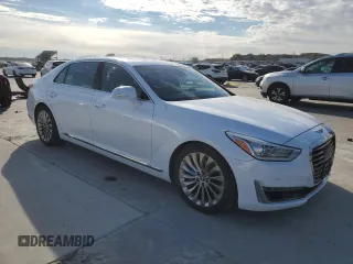 2019 Genesis G90 z VIN KMTF54JH3KU054168, wystawiony jako Copart lot #83710824 z przebiegiem 39 347 mil mil oraz Szkoda całkowita • Salvage title. Historia ofert i sprzedaży dostępna na DreamBid. Obrazek 4.