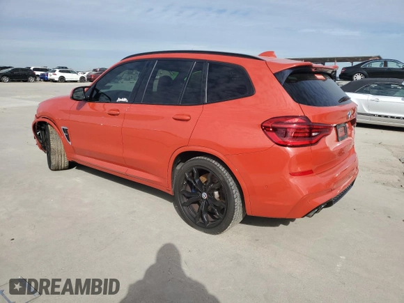 2020 BMW X3 M z VIN 5YMTS0C0XL9B95974, wystawiony jako Copart lot #86833304 z przebiegiem 67 230 mil mil oraz Szkoda całkowita • Salvage title. Historia ofert i sprzedaży dostępna na DreamBid. Obrazek 2.