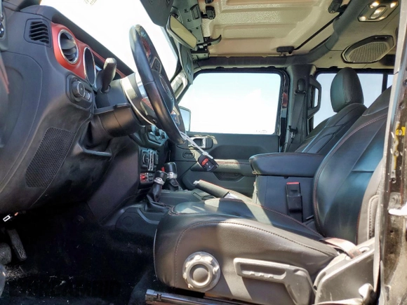2021 Jeep Wrangler Unlimited Rubicon with VIN 1C4JJXFM9MW565029, listed as a Copart auction lot 44030695 with 76,510 mi miles and Salvage Title. Bid and sale history available at carsss.com. Image 7.
