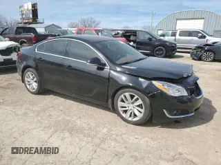 2015 Buick Regal with VIN 2G4GK5EX2F9283023, listed as a Copart auction lot 49125185 with 163,436 mi miles and Salvage Title. Bid and sale history available at carsss.com. Image 4.