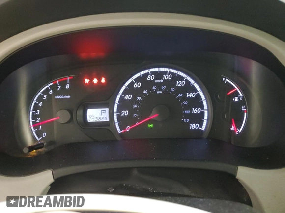 2011 Toyota Sienna LE with VIN 5TDJK3DC8BS008819, listed as a Copart auction lot 46245485 with 243,826 mi miles and Non Repairable. Bid and sale history available at carsss.com. Image 9.