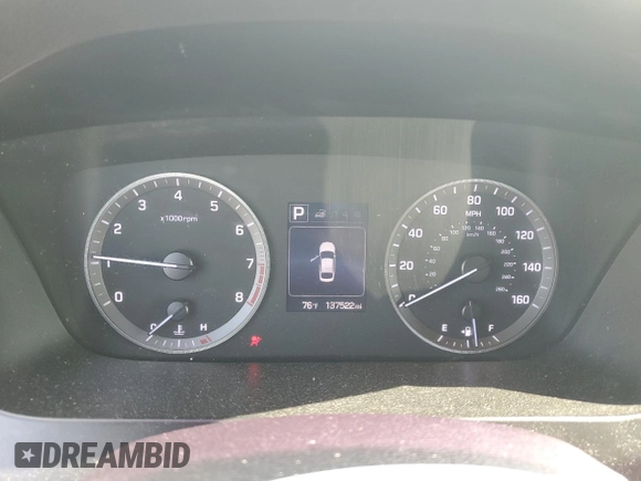 2015 Hyundai Sonata SE with VIN 5NPE24AF1FH104678, listed as a Copart auction lot 55205445 with 137,522 mi miles and Salvage Title. Bid and sale history available at DreamBid. Image 9.
