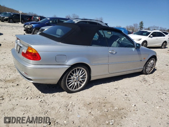 2003 BMW 3 Series 330Ci with VIN WBABS53413JU96548, listed as a Copart auction lot 53602205 with 0 mi miles and Clean Title. Bid and sale history available at carsss.com. Image 3.