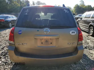 2004 Nissan Quest SE with VIN 5N1BV28U64N333661, listed as a Copart auction lot 74992534 with 0 mi miles and Salvage Title. Bid and sale history available at carsss.com. Image 6.