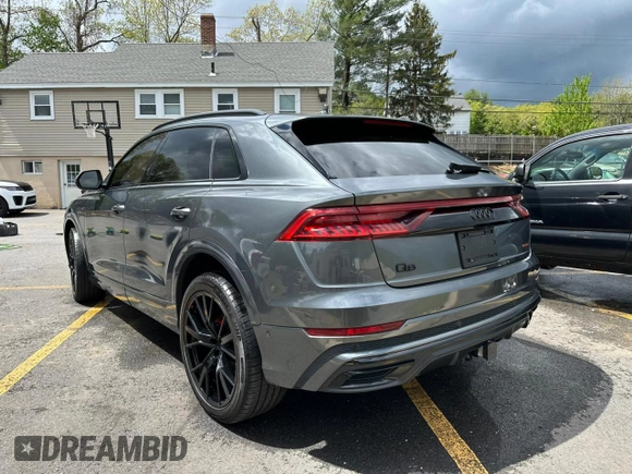 2021 Audi Q8 Premium Plus z VIN WA1EVAF17MD034670, wystawiony jako Copart lot #56331855 z przebiegiem 79 150 mil mil oraz Tytuł czysty. Historia ofert i sprzedaży dostępna na DreamBid. Obrazek 2.