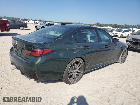 2023 BMW M5 with VIN WBS83CH04PCL77304, listed as a Copart auction lot 76096754 with 0 mi miles and Non Repairable. Bid and sale history available at carsss.com. Image 3.