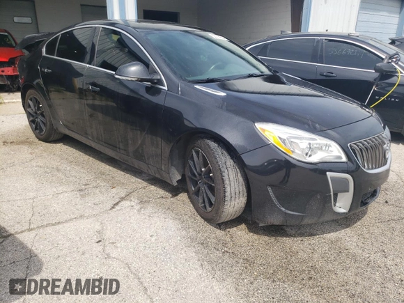 2014 Buick Regal GS with VIN 2G4GU5GX1E9226818, listed as a Copart auction lot 55704254 with 70,290 mi miles and Salvage Title. Bid and sale history available at DreamBid. Image 4.