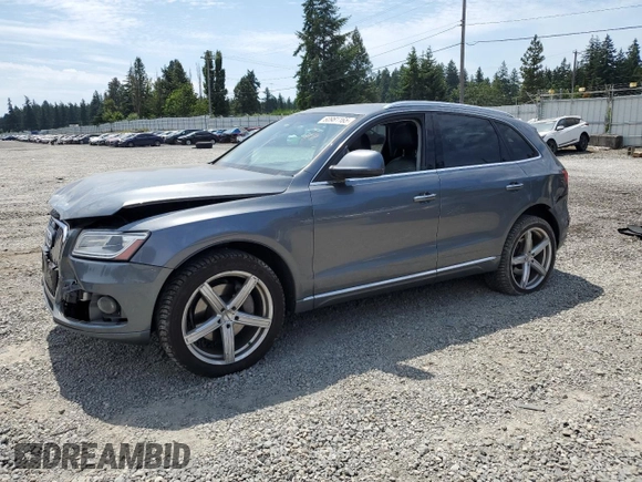 2015 Audi Q5 Premium Plus with VIN WA1CMAFP2FA032411, listed as a Copart auction lot 60981165 with 123,270 mi miles and Salvage title. Bid and sale history available at DreamBid. Image 1.