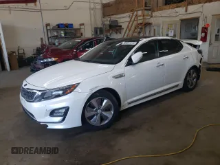 2015 Kia Optima Hybrid EX with VIN KNAGN4AD3F5085028, listed as a Copart auction lot 66891614 with 57,224 mi miles and Non Repairable. Bid and sale history available at carsss.com. Image 1.