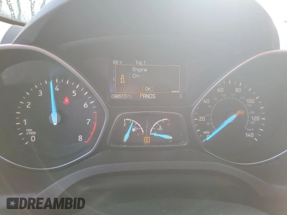 2017 Ford Escape S with VIN 1FMCU0F73HUF01471, listed as a Copart auction lot 56938935 with 98,512 mi miles and Salvage title. Bid and sale history available at DreamBid. Image 9.
