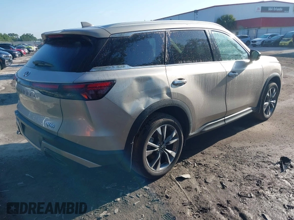 2024 Infiniti QX60 Luxe с VIN 5N1DL1FR8RC355168, выставлен на аукционе IAAI как лот 42356642 с пробегом 3 175 миль миль и . История ставок и продаж доступна на DreamBid. Изображение 4.