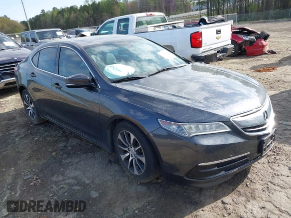 2015 Acura TLX with VIN 19UUB1F34FA024888, listed as a IAAI auction lot 41904887 with 72,112 mi miles. Bid and sale history available at carsss.com. Image 1.