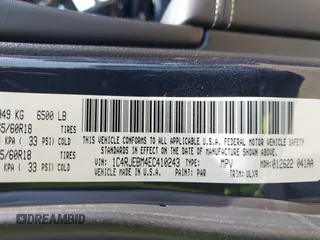 2014 Jeep Grand Cherokee Limited with VIN 1C4RJEBM4EC410243, listed as a IAAI auction lot 42013788 with 177,218 mi miles. Bid and sale history available at carsss.com. Image 9.