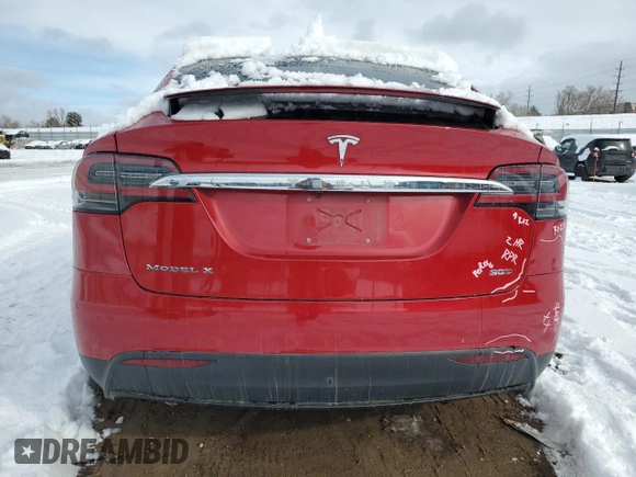 2016 Tesla Model X 70D with VIN 5YJXCAE23GF004772, listed as a Copart auction lot 45426655 with 77,453 mi miles and Salvage Title. Bid and sale history available at DreamBid. Image 6.