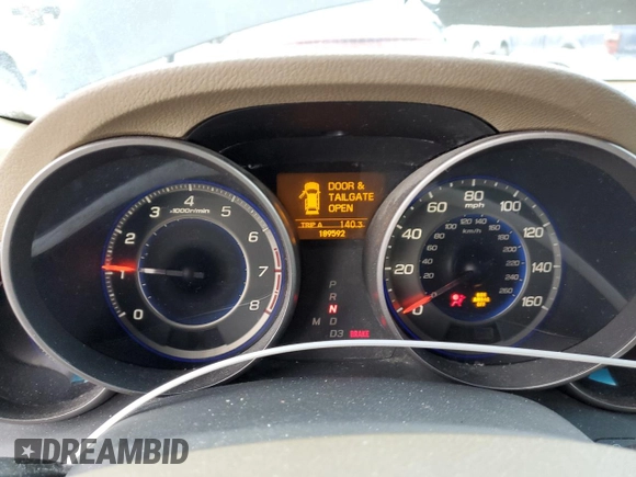 2008 Acura MDX Tech Pkg with VIN 2HNYD28328H532921, listed as a Copart auction lot 41893715 with 189,592 mi miles and Salvage Title. Bid and sale history available at carsss.com. Image 9.