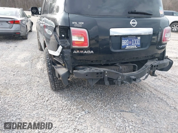 2019 Nissan Armada Platinum with VIN JN8AY2NE8K9755381, listed as a IAAI auction lot 41440130 with 137,026 mi miles. Bid and sale history available at carsss.com. Image 6.