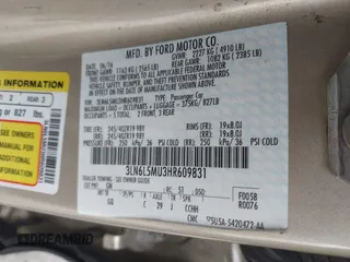 2017 Lincoln MKZ Hybrid Reserve с VIN 3LN6L5MU3HR609831, выставлен на аукционе IAAI как лот 42118573 с пробегом 64 246 миль миль и . История ставок и продаж доступна на DreamBid. Изображение 9.