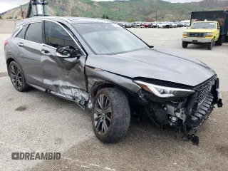 2020 Infiniti QX50 Essential z VIN 3PCAJ5M16LF113796, wystawiony jako Copart lot #48614265 z przebiegiem Nie podano mil oraz Szkoda całkowita • Salvage title. Historia ofert i sprzedaży dostępna na DreamBid. Obrazek 4.