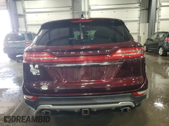 2019 Lincoln MKC Reserve with VIN 5LMCJ3D98KUL02399, listed as a Copart auction lot 68334054 with 51,758 mi miles and Salvage Title. Bid and sale history available at carsss.com. Image 6.