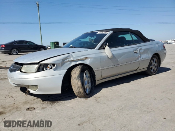 2001 Toyota Solara SE with VIN 2T1FF22PX1C470137, listed as a Copart auction lot 74852164 with 185,696 mi miles and Salvage Title. Bid and sale history available at DreamBid. Image 1.