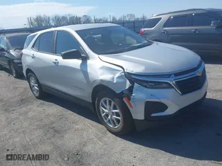 2022 Chevrolet Equinox LS with VIN 2GNAXHEV6N6100340, listed as a IAAI auction lot 41594958 with 109,436 mi miles. Bid and sale history available at carsss.com. Image 1.