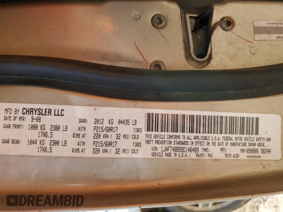 2009 Jeep Patriot Limited with VIN 1J4FT48B99D146489, listed as a Copart auction lot 52484925 with 251,986 mi miles and Salvage title. Bid and sale history available at DreamBid. Image 13.