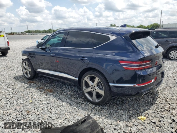 2022 Genesis GV80 with VIN KMUHCESC8NU100536, listed as a Copart auction lot 56201335 with 23,427 mi miles and Salvage title. Bid and sale history available at DreamBid. Image 2.