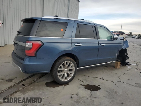 2018 Ford Expedition Platinum with VIN 1FMJU1MT8JEA03232, listed as a Copart auction lot 43085105 with 0 mi miles and Salvage Title. Bid and sale history available at carsss.com. Image 3.