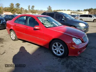 2007 Mercedes-Benz C with VIN WDBRF87H47F901393, listed as a Copart auction lot 43383025 with 128,583 mi miles and Salvage title. Bid and sale history available at DreamBid. Image 4.