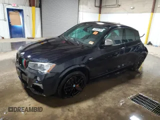 2017 BMW X4 M40i z VIN 5UXXW7C3XH0U26588, wystawiony jako Copart lot #43038705 z przebiegiem Nie podano mil oraz Szkoda całkowita • Salvage title. Historia ofert i sprzedaży dostępna na DreamBid. Obrazek 1.