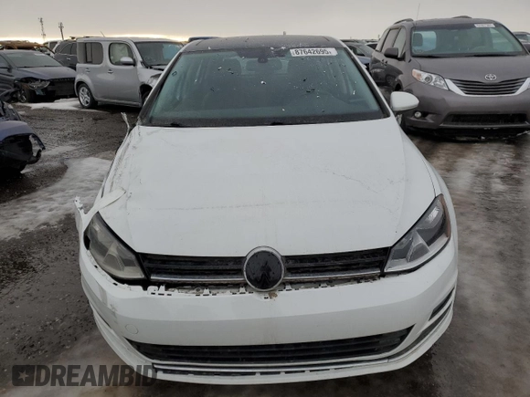 2015 Volkswagen Golf TSI S z VIN 3VW117AU8FM004103, wystawiony jako Copart lot #87642695 z przebiegiem 128 704 mil mil oraz Szkoda całkowita • Salvage title. Historia ofert i sprzedaży dostępna na DreamBid. Obrazek 5.