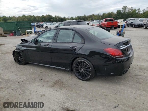 2021 Mercedes-Benz C 43 AMG with VIN W1KWF6EB3MR605899, listed as a Copart auction lot 71687604 with 39,876 mi miles and Salvage title. Bid and sale history available at DreamBid. Image 2.