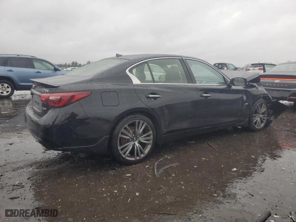 2020 Infiniti Q50 3.0t LUXE with VIN JN1EV7ARXLM253629, listed as a Copart auction lot 84323664 with 38,388 mi miles and Salvage Title. Bid and sale history available at carsss.com. Image 3.