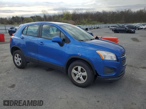 2016 Chevrolet Trax LS with VIN KL7CJNSB4GB570780, listed as a Copart auction lot 52558245 with 181,791 mi miles and Salvage Title. Bid and sale history available at carsss.com. Image 4.