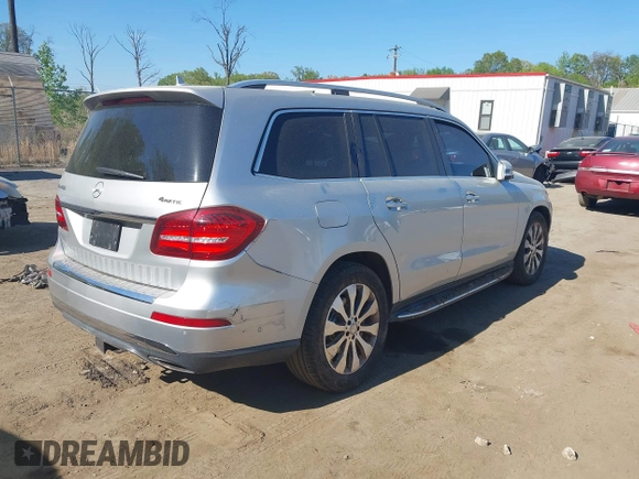 2017 Mercedes-Benz GLS 450 with VIN 4JGDF6EE8HA873584, listed as a IAAI auction lot 42106238 with 82,759 mi miles and . Bid and sale history available at DreamBid. Image 4.